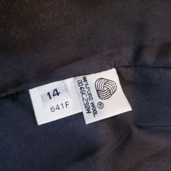 Sandro Vintage Dark Gray Wool Button Front Pea Coat Women's Size 14 Charcoal - Picture 8 of 9